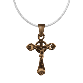 Vintage Bronze Open Scrollwork Crucifix