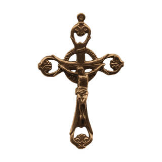 Vintage Bronze Open Scrollwork Crucifix