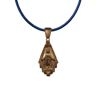 Vintage Bronze Miraculous Medal in Openwork