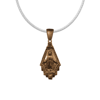 Vintage Bronze Miraculous Medal in Openwork