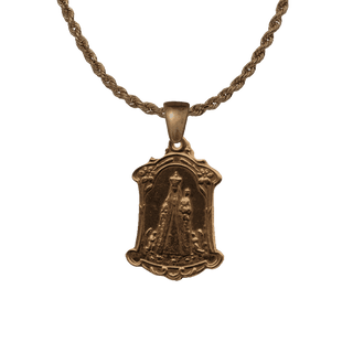 Vintage Bronze St. Anne and the Child Mary Medal