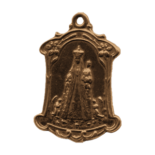 Vintage Bronze St. Anne and the Child Mary Medal
