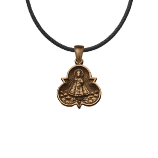 Vintage Bronze Infant of Prague Medal, Trefoil
