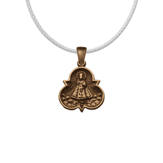 Vintage Bronze Infant of Prague Medal, Trefoil