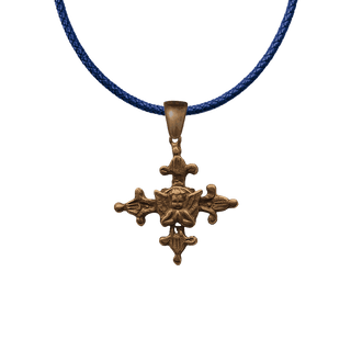 Vintage Bronze Praying Angel Cross