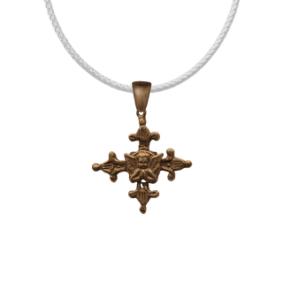 Vintage Bronze Praying Angel Cross