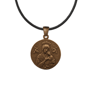 Vintage Bronze Our Lady of Perpetual Help Medal