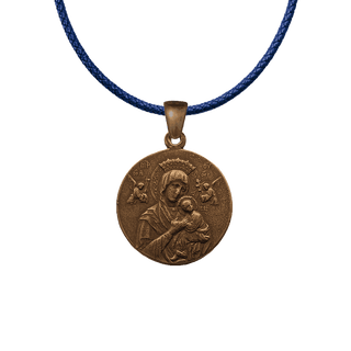 Vintage Bronze Our Lady of Perpetual Help Medal