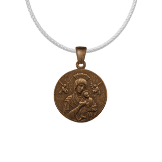 Vintage Bronze Our Lady of Perpetual Help Medal