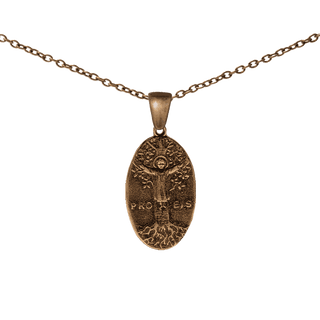 Vintage Bronze Sancta Anna Medal with the Tree