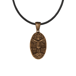 Vintage Bronze Sancta Anna Medal with the Tree