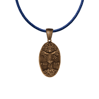 Vintage Bronze Sancta Anna Medal with the Tree
