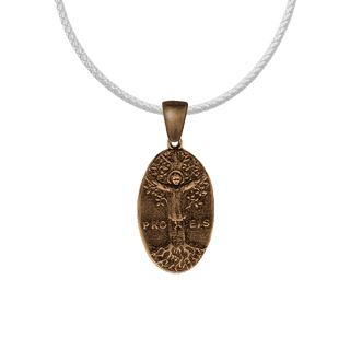 Vintage Bronze Sancta Anna Medal with the Tree