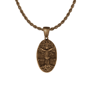 Vintage Bronze Sancta Anna Medal with the Tree