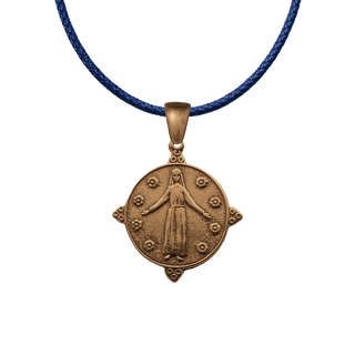 Vintage Bronze Mary, Queen of the Flowers Medal