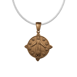 Vintage Bronze Mary, Queen of the Flowers Medal