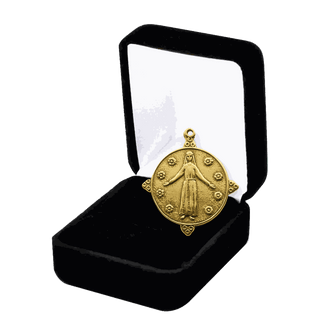 Vintage Yellow Bronze Mary, Queen of the Flowers Medal