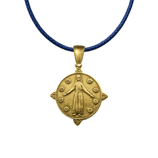 Vintage Yellow Bronze Mary, Queen of the Flowers Medal