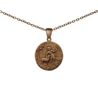 Vintage Bronze Little Shepherd Medal, Dated 1901
