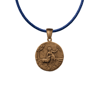Vintage Bronze Little Shepherd Medal, Dated 1901