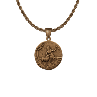 Vintage Bronze Little Shepherd Medal, Dated 1901