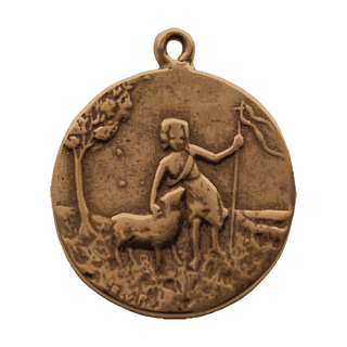 Vintage Bronze Little Shepherd Medal, Dated 1901