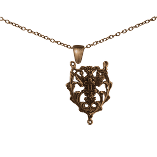 Vintage Bronze Cross of Lorraine Rosary Center