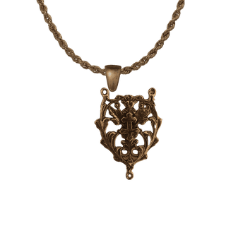 Vintage Bronze Cross of Lorraine Rosary Center