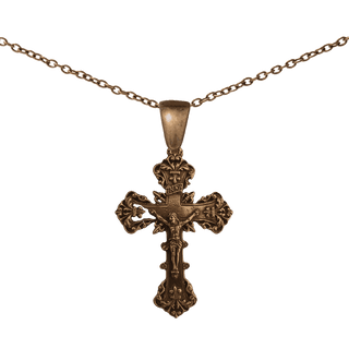 Vintage Bronze Grand Baroque Crucifix