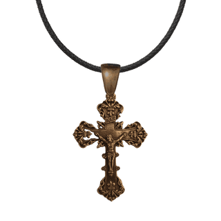 Vintage Bronze Grand Baroque Crucifix