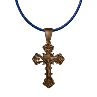 Vintage Bronze Grand Baroque Crucifix