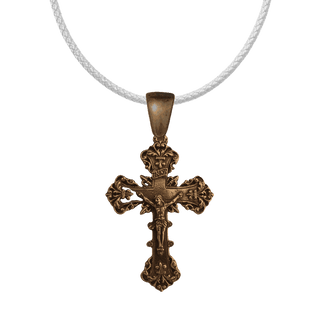 Vintage Bronze Grand Baroque Crucifix