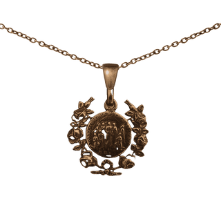 Vintage Bronze Canadian Jesuit Martyrs Medal with Roses