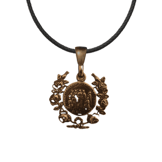 Vintage Bronze Canadian Jesuit Martyrs Medal with Roses