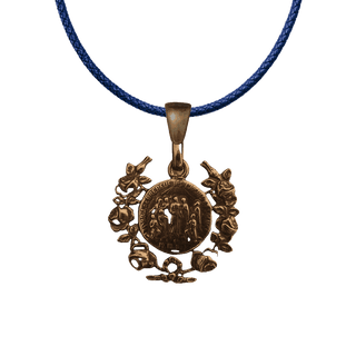 Vintage Bronze Canadian Jesuit Martyrs Medal with Roses