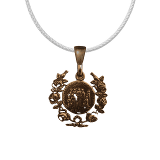 Vintage Bronze Canadian Jesuit Martyrs Medal with Roses