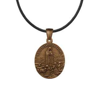 Vintage Bronze Our Lady of the Rosary of Fatima Medal