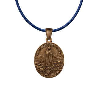Vintage Bronze Our Lady of the Rosary of Fatima Medal
