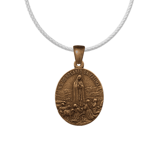 Vintage Bronze Our Lady of the Rosary of Fatima Medal