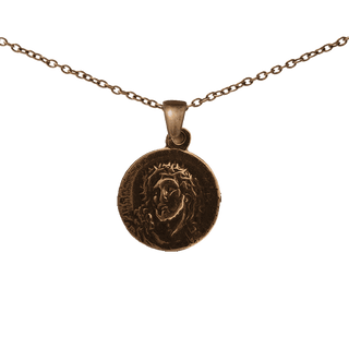 Vintage Bronze Passion Medal, Holy Face and Instruments