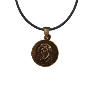 Vintage Bronze Passion Medal, Holy Face and Instruments