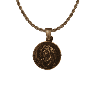 Vintage Bronze Passion Medal, Holy Face and Instruments
