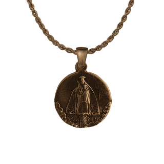 Vintage Bronze Our Lady of the Pillar of Chartres Medal