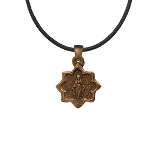 Vintage Bronze Tiny Star-Shaped Miraculous Medal