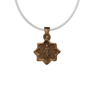 Vintage Bronze Tiny Star-Shaped Miraculous Medal