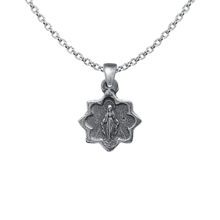 Vintage Sterling Silver Tiny Star-Shaped Miraculous Medal