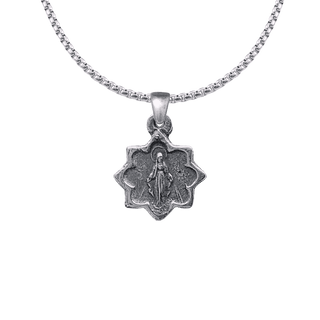Vintage Sterling Silver Tiny Star-Shaped Miraculous Medal