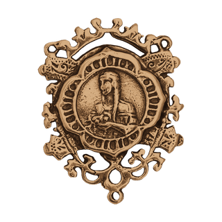 Vintage Bronze Saint Kateri Tekakwitha Rosary Center