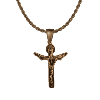 Vintage Bronze Holy Trinity Crucifix, Throne of Mercy