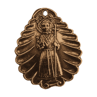 Vintage Bronze Sweet Name of Jesus Medal, Radiant Frame